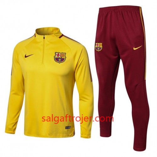 FC Barcelona Sweatshirt Dragt 2017-18 Gul FC Barcelona Sweatshirt Dragt 2017-18 Gul